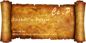 Csikós Petra névjegykártya