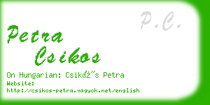 petra csikos business card